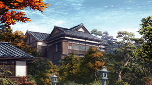Japanese Big House Wallpaper