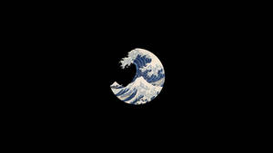Japanese Crashing Wave Logo Wallpaper