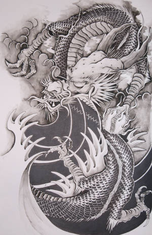 Japanese Dragon Tattoo Sharp Claws Wallpaper