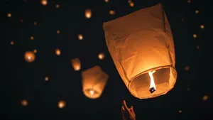 Japanese Lantern Parade In Fukuoka Wallpaper