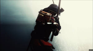 Japanese Samurai Gradient Background Wallpaper