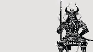 Japanese Samurai Spear And Katana Wallpaper