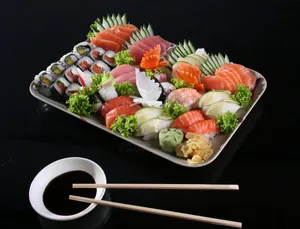 Japanese Sashimi And Sushi Full Platter Wallpaper