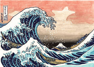Japanese Waves Canvas Art Wallpaper