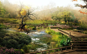 Japanese Zen Garden Paradise Wallpaper