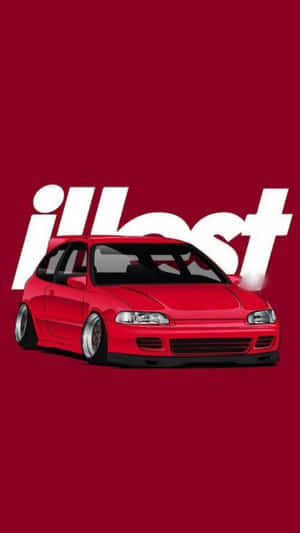 Jdm Art Red Honda Civic Illest Wallpaper