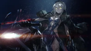 Jeanne Lancer Alter, White Hair, Avamone, Cleavage, Fate Wallpaper