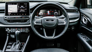 Jeep Compass Car Cockpit Black Aesthetic Wallpaper