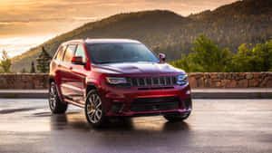 Jeep Trackhawk During Sunset Wallpaper