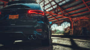 Jeep Trackhawk In Barn Wallpaper