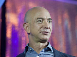 Jeff Bezos Against Sparkly Background Wallpaper