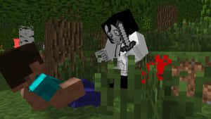 Jeff The Killer Holding A Bloody Kitchen Knife Wallpaper