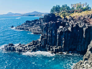 Jeju Island Jusangjeolli Cliff Wallpaper