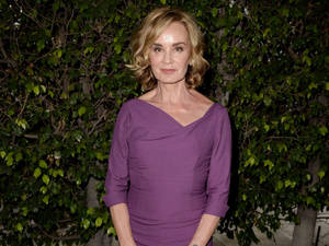 Jessica Lange In Purple Dress Wallpaper