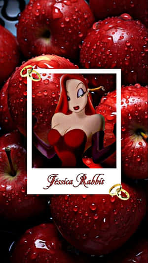 Jessica Rabbit Red Apples Background Wallpaper