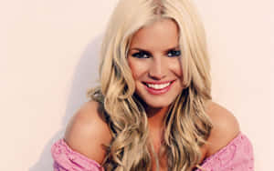 Jessica Simpson In A Pink Top Wallpaper