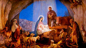 Jesus Christ Nativity Scene Wallpaper