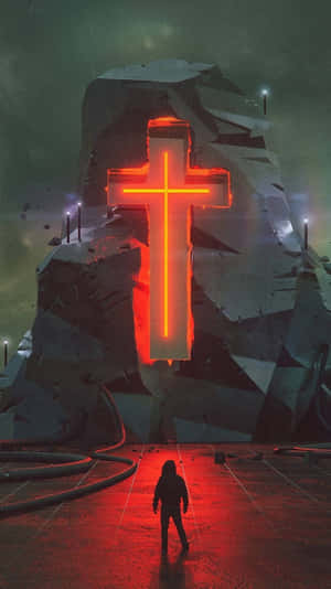 Jesus Christ Stands Atop A Mountaintop Wallpaper