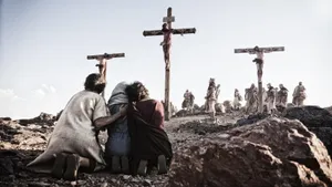 Jesus On Cross Scene From Movie Wallpaper
