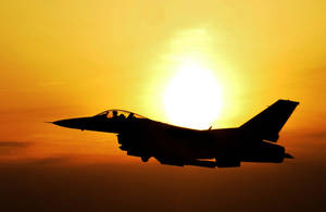 Jet Fighter Sunset Wallpaper