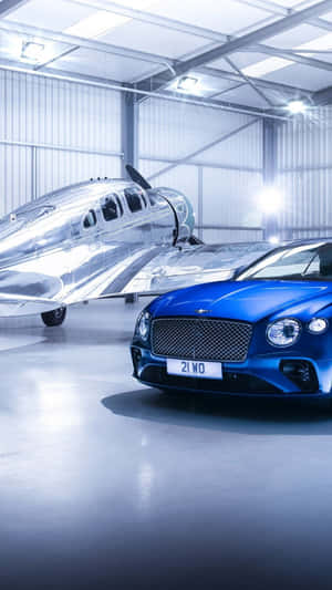 Jet Plane And Bentley Iphone Wallpaper