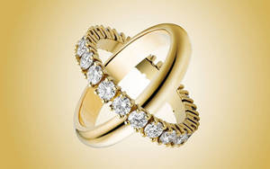 Jewelry Gold Rings With Diamonds Wallpaper