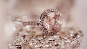 Jewelry Ring With Pink Diamond Wallpaper