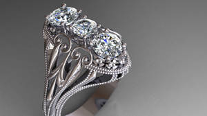 Jewelry Ring With Three Diamonds Wallpaper