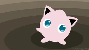 Jigglypuff Brown Artwork Wallpaper
