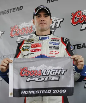 Jimmie Johnson Dominating The Nascar Race In His Iconic #48 Race Car. Wallpaper