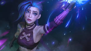 Jinx Desktop Glowing Light Wallpaper Wallpaper