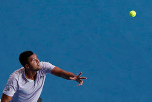 Jo-wilfried Tsonga Eyes On The Ball Wallpaper