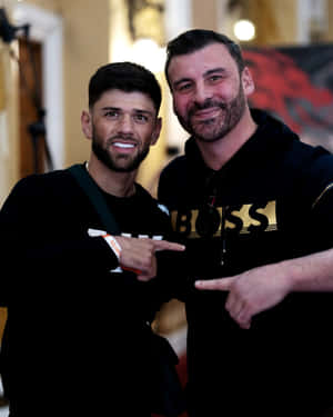 Joe And Joe Calzaghe Square Photo Wallpaper