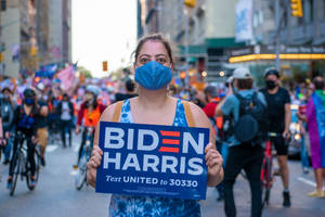 Joe Biden And Harris Supporter Wallpaper