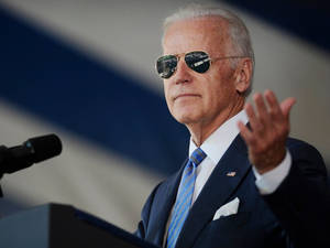 Joe Biden In Aviators Wallpaper