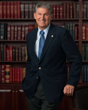 Joe Manchin On A Library Wallpaper