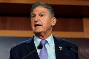 Joe Manchin Opening His Mouth Wallpaper