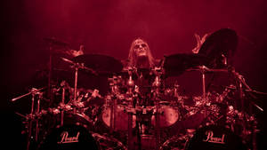 Joey Jordison Red Concert Wallpaper