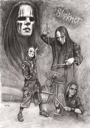 Joey Jordison Sketch Collage Wallpaper
