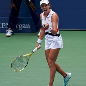 Johanna Konta Celebratory Fist Pump Wallpaper