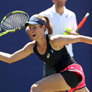 Johanna Konta Expressing Intensity On Court Wallpaper