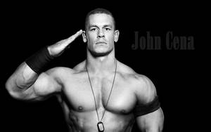 John Cena In Black And White Wallpaper