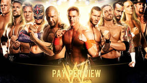 John Cena With Wwe Superstars Wallpaper