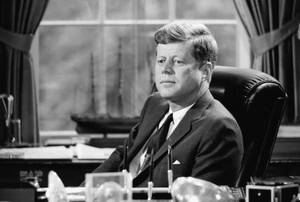 John F. Kennedy In White House Wallpaper