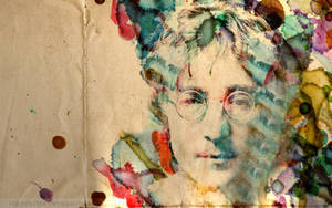 John Lennon Abstract Painting Wallpaper