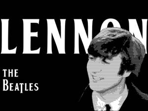 John Lennon Black Poster Wallpaper