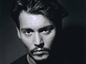 Johnny Depp Black And White Wallpaper