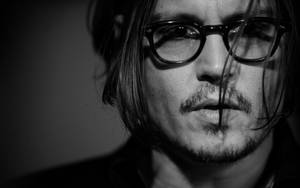 Johnny Depp Black And White Shot Wallpaper