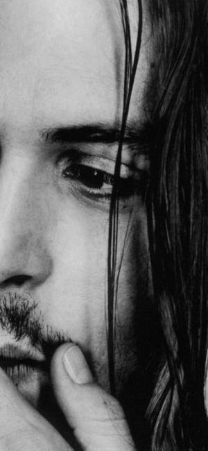 Johnny Depp Monochrome Poster Wallpaper