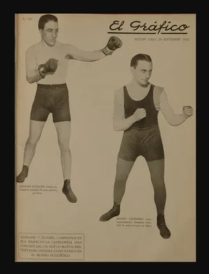 Johnny Dundee And Leonard's Fight Ad Poster Wallpaper